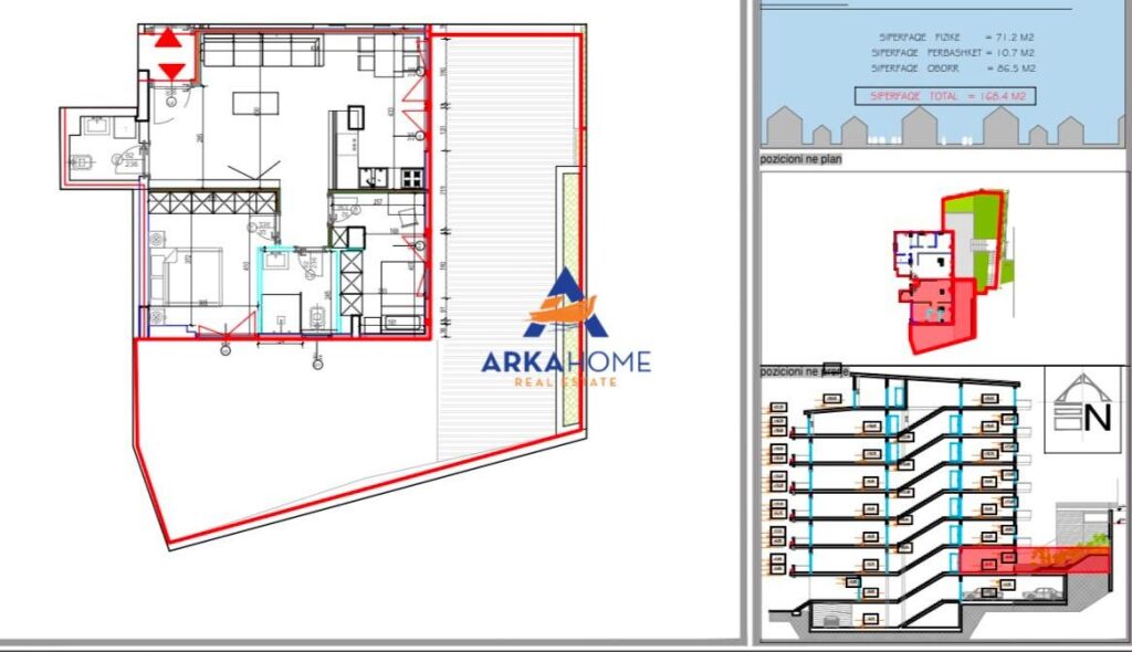 SHITET APARTAMENT 2+1+BALLKON "KODRA E DIELLIT" 189.602 EURO