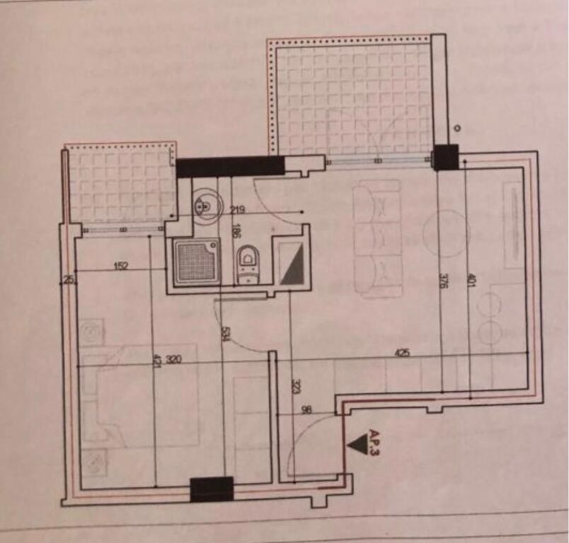 Apartment 1+1 for sale near Elbasan Street