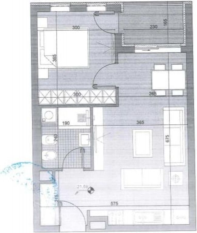 Shitet apartament 1+1 ne Kamez. 47.108 EURO