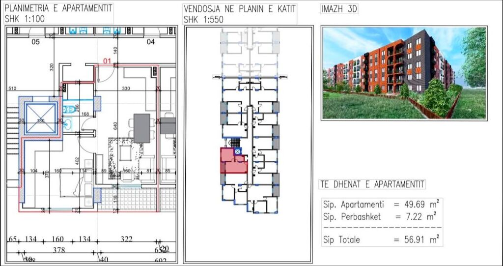 In vendita Ap 1+1📌Paskuqan, Lake Side Residence- Ap 56,91 m lordo- Prezzo 62.600 Euro (2° piano residenziale)