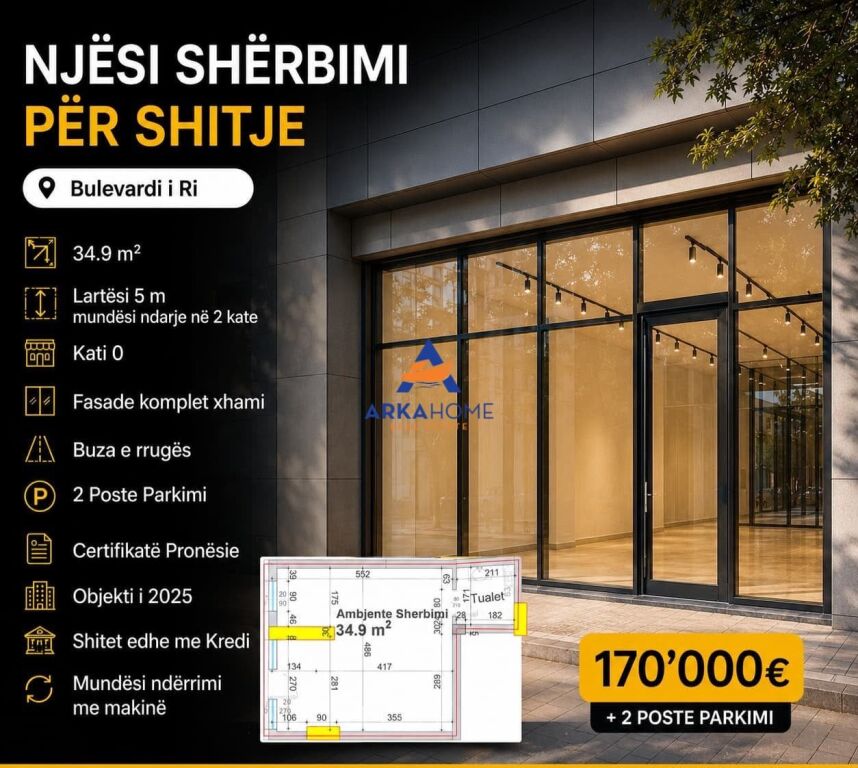 UNITÀ DI SERVIZIO IN VENDITA 34,9M2 "NUOVO BOULEVARD" 170.000 EURO