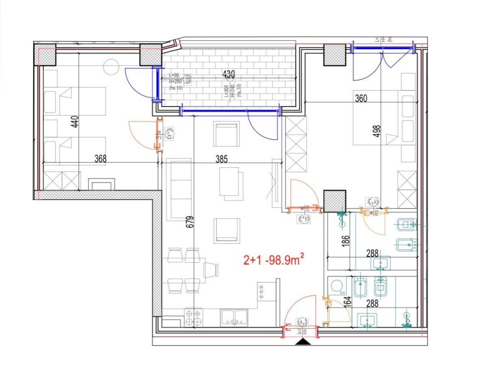 Shitet apartament 2+1+2 Mara Residence Don Bosko