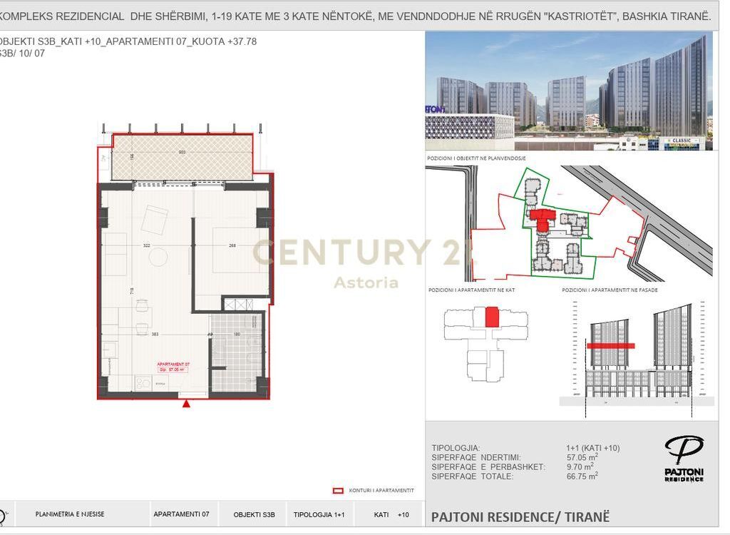 Appartamento 1+1 in Vendita a Pajtoni Residence, Tirana
