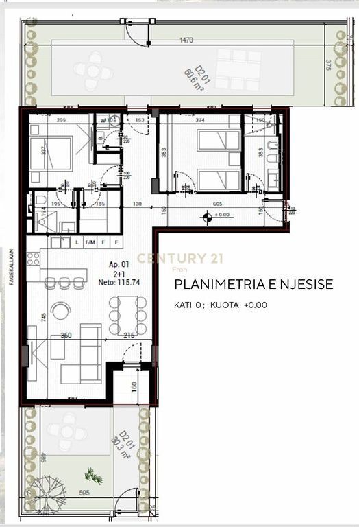 2+1 apartment for sale in Park Houses Residence, Tirana