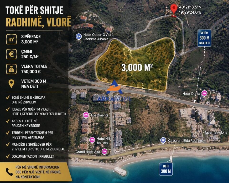SHITEN TOKA NGA 3000 M2 "RADHIME" 750000 EURO SECILA (I DISKUTUESHEM)
