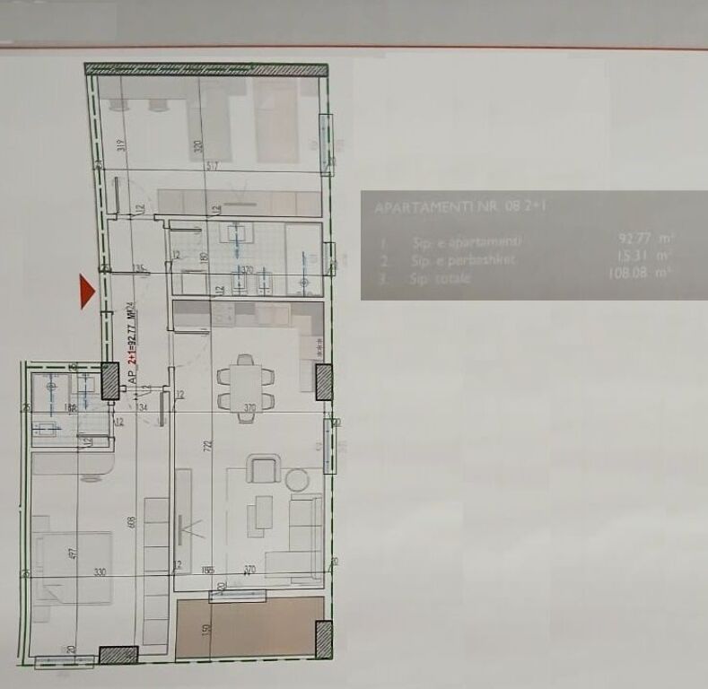 Apartament 2+1+2 gati per Banim në Kamëz 8'700'000 leke