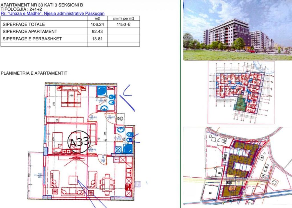 Appartamento 2+1+2 in vendita a Paskuqan.