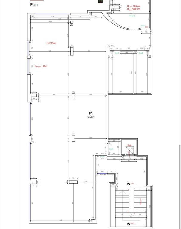 ZYRE ME QERA 330 M2 BLLOK 450.000 LEKE FH-80858