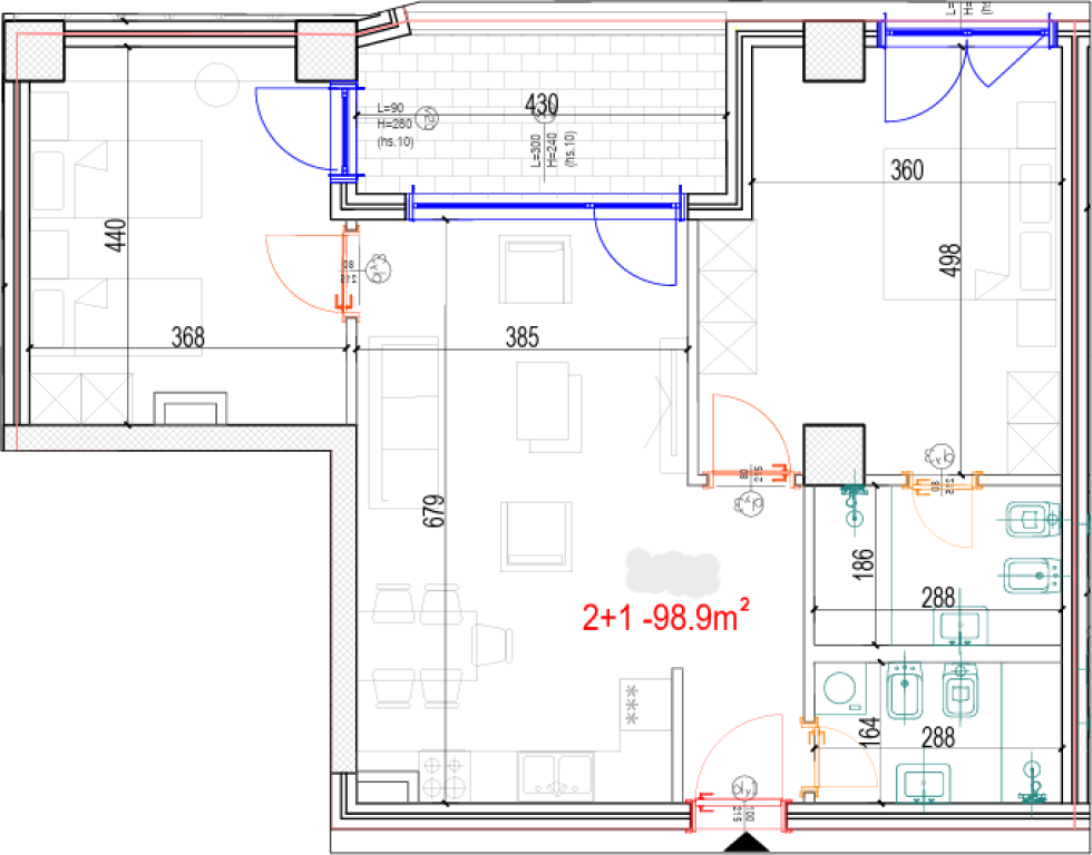 Apartament 2+1 ne shitje