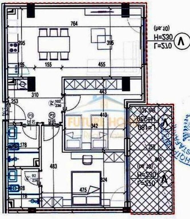 For sale, Apartment 2+1+2, Residence Kodra e Diellit 2