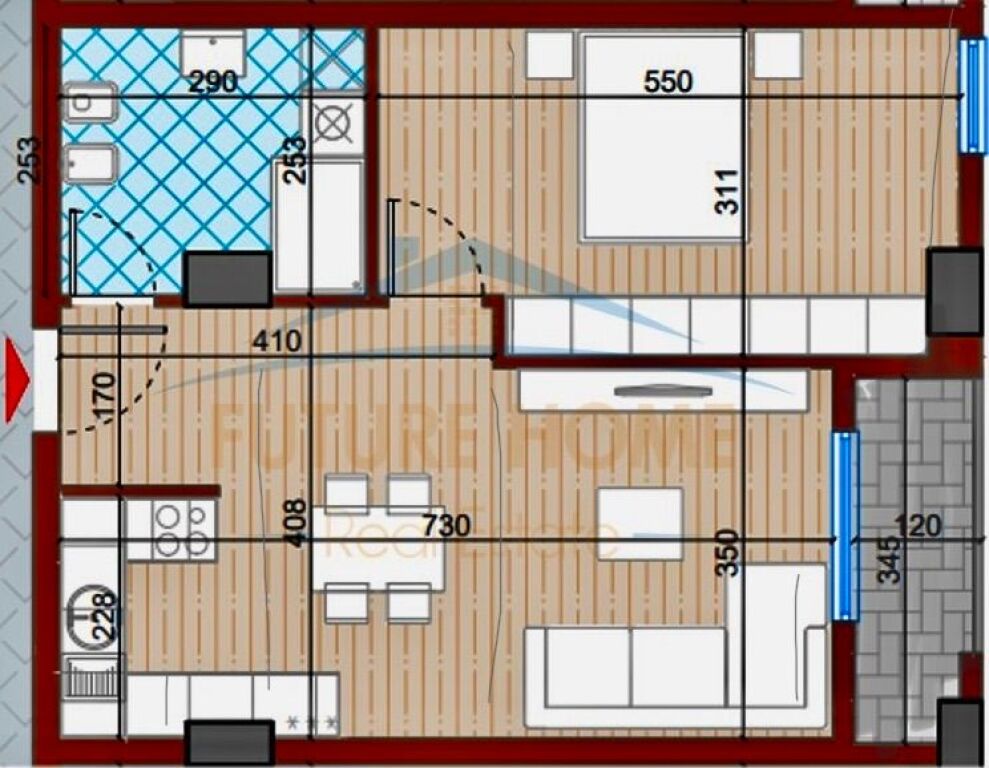 Shitet, Apartament 1+1,Kompleksi UrbanVista Tirana, Don Bosko
