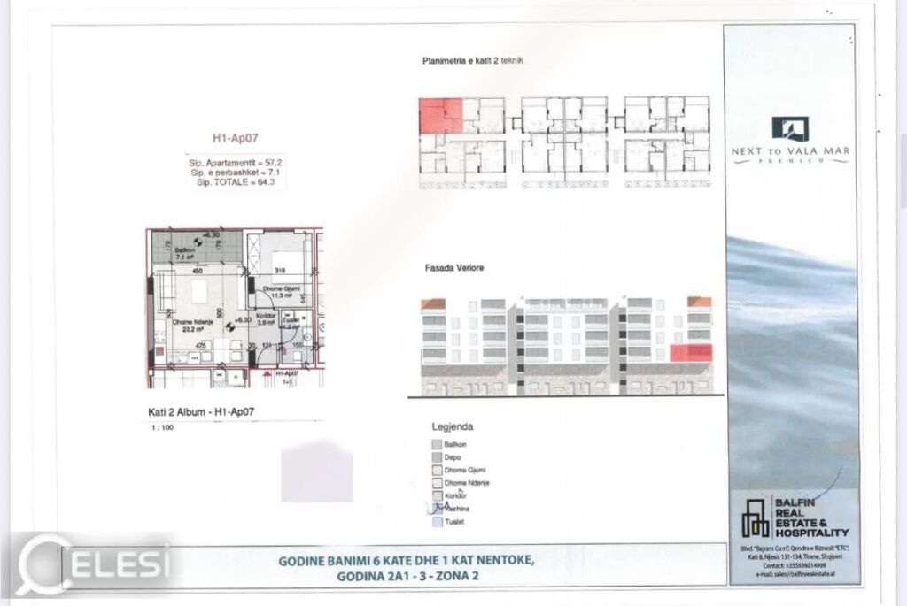 Shitet Apartament 1+1