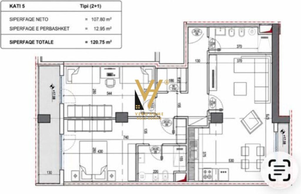 VENDESI APPARTAMENTO 2+1+BLK AL NUOVO BOULEVARD 241.500 EURO
