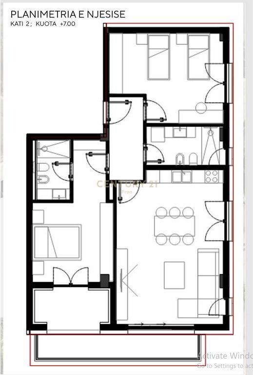 Apartament 2+1+2 për Shitje në Sun Palase