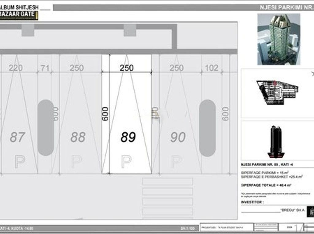 NUOVA INSERZIONE ‼️BAZAAR GATE, Vendesi unità parcheggio 40.4m2 piano -4