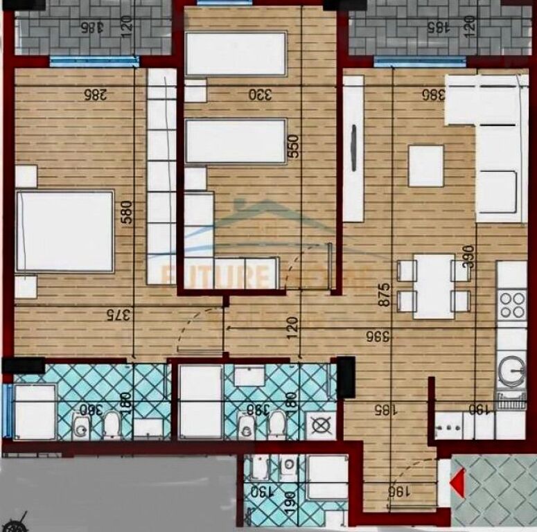 In vendita, Appartamento 2+1, Complesso UrbanVista Tirana, Don Bosko..