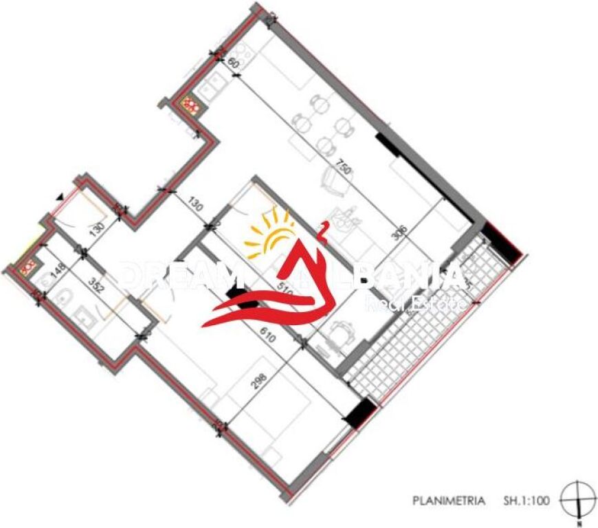 Apartament 2+1 Ne Shitje Shkoze (ID 41212275)