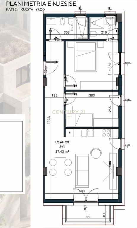 Apartament 2+1+2 për Shitje në Sun Palase 309,550 €