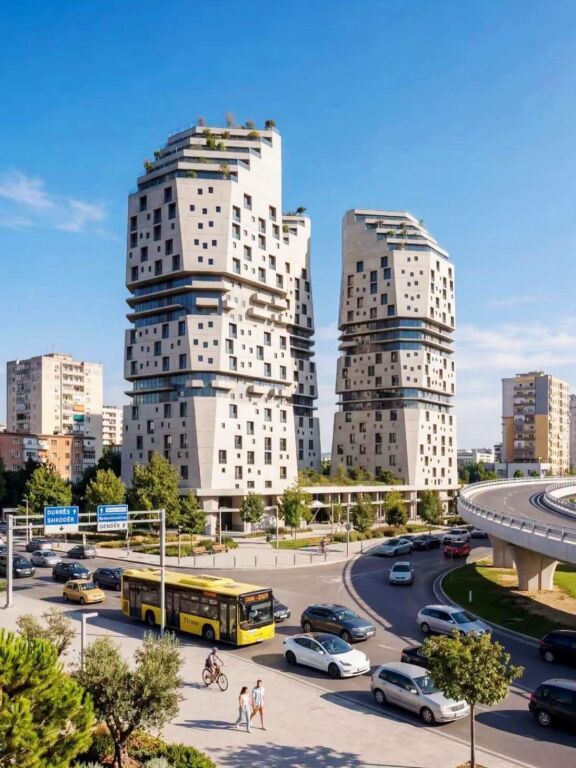 Apartment 2+1+2 for Sale - Former Customs, Shqiponja Square Building