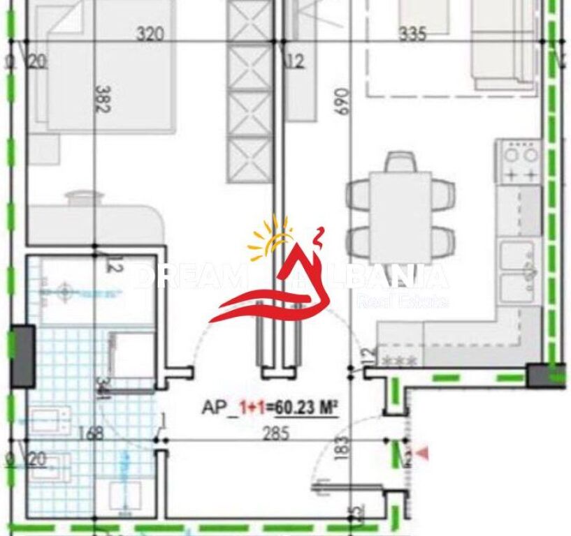 Appartamento 1+1 in Vendita a Kamez (ID 41111594)