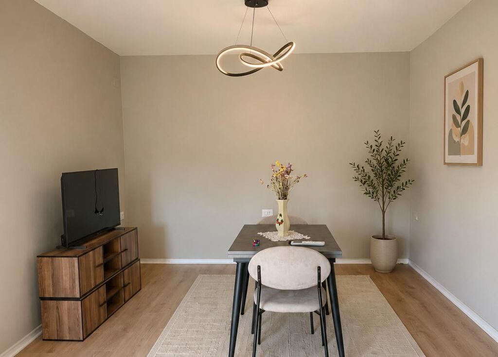 Bllok, partially furnished apartment for rent .