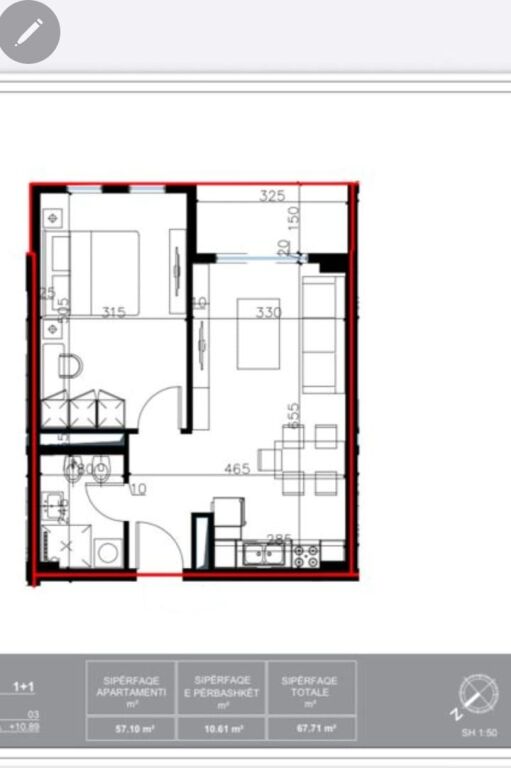 🏡 Apartment 1+1 for Sale – Univers City, Tirana