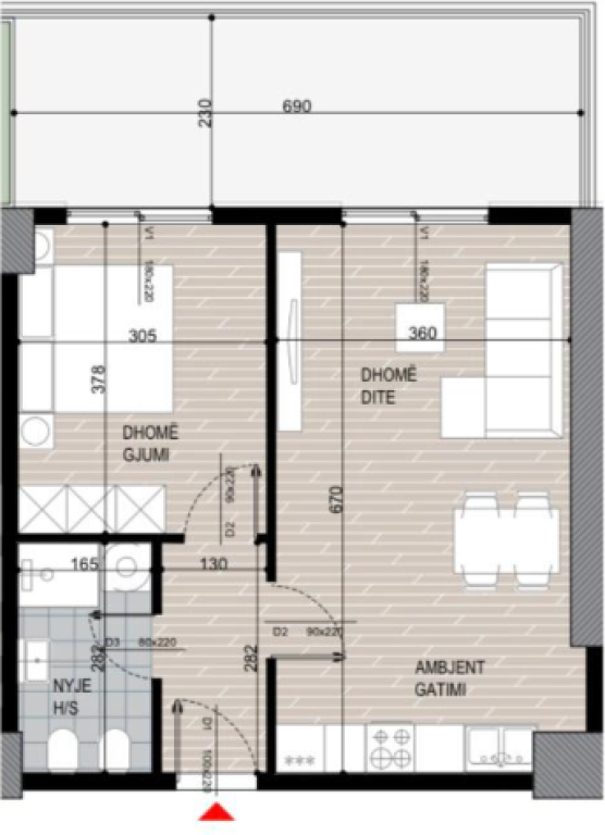 Apartment 1+1 for Sale Aviation Field