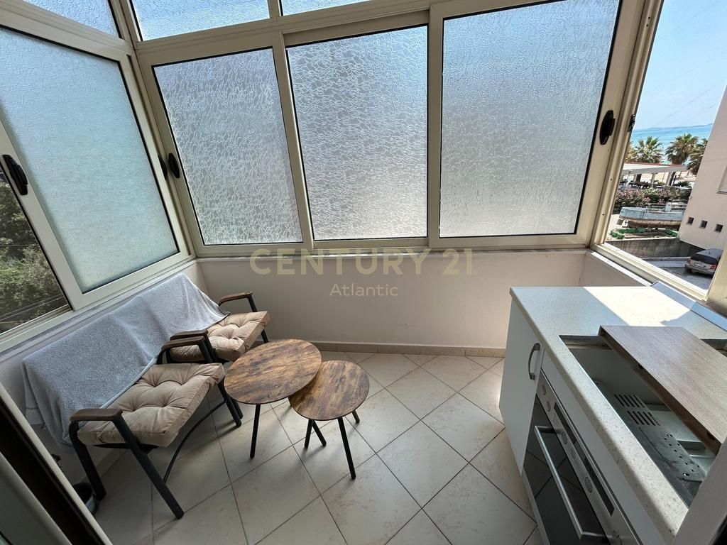 FOR RENT 1+1 APARTMENT WITH SEA VIEW NEAR THE FIRST STATION ON THE BEACH