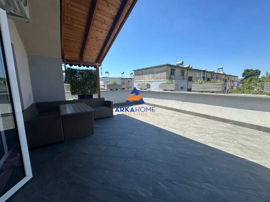 FOR RENT MODERN PENTHOUSE 2+1 WITH VERANDA "XHAMLLIKU, MARIE LOGORECI STREET" 750 EURO