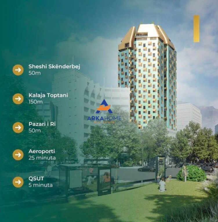 OKAZION!!! SHITET APARTAMENT 1+1+BALLKON "BAAZAR GATE, PAZARI I RI " 256020 EURO