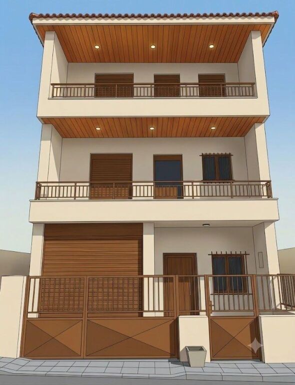 3-storey villa + 2 parking spaces for rent at Xhamlliku, Oxhaku.
