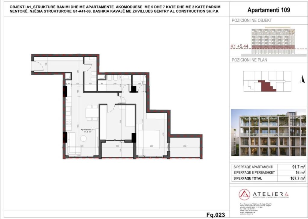 🏡 Appartamento 2+1 in vendita – Golem, Kavajë
