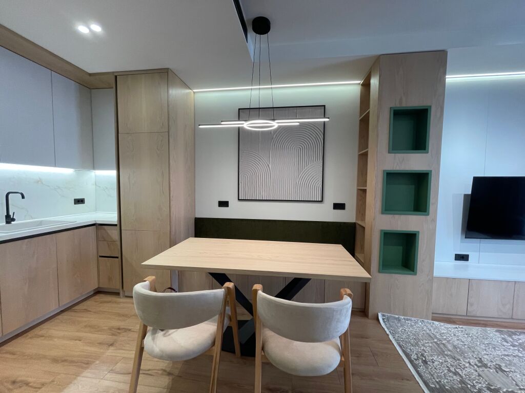 For rent modern 1+1 Apartment at Golden Tower Residence, Mine Peza Street!