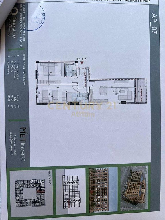 APARTAMENT 2+1+2 PER SHITJE TEK RING SIDE RESIDENC PASKUQAN! 120,000 €
