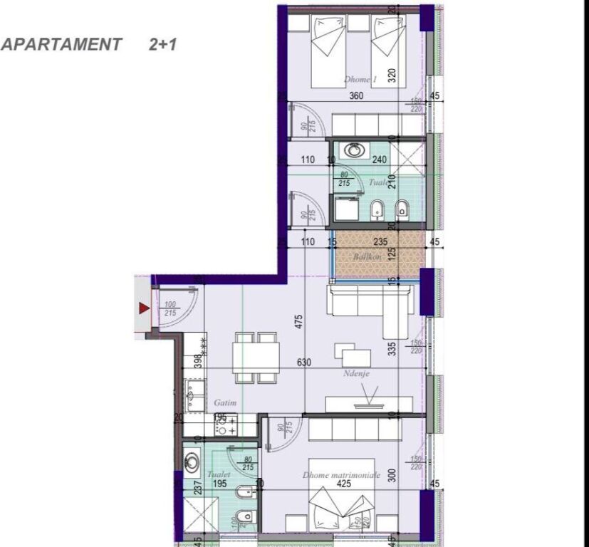🏡 Vendesi in vendita 2+1 a Tirana Entry