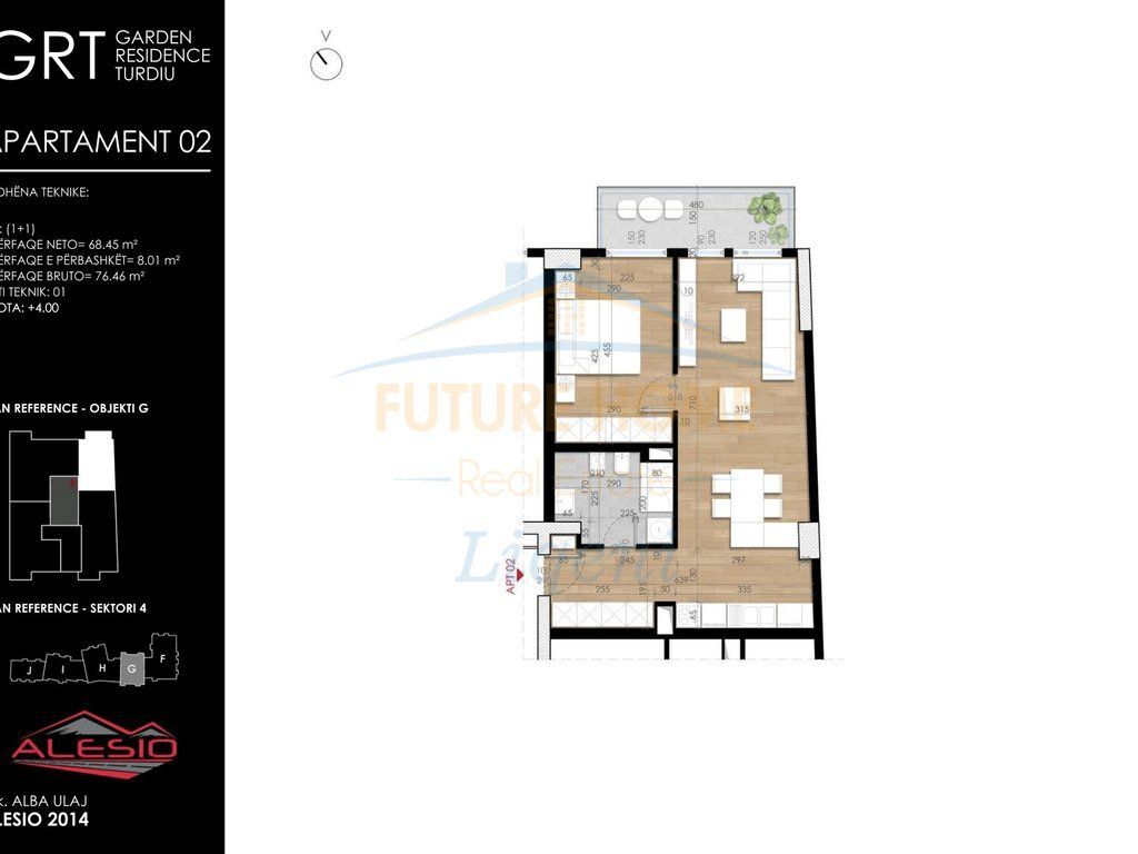 In vendita, Appartamento 1+1, Garden Residence Turdiu, Tirana.