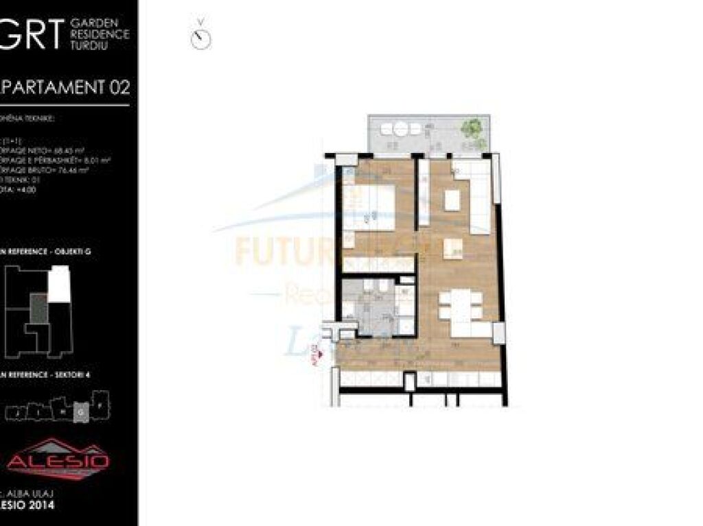 In vendita, Appartamento 1+1, Garden Residence Turdiu, Tirana.