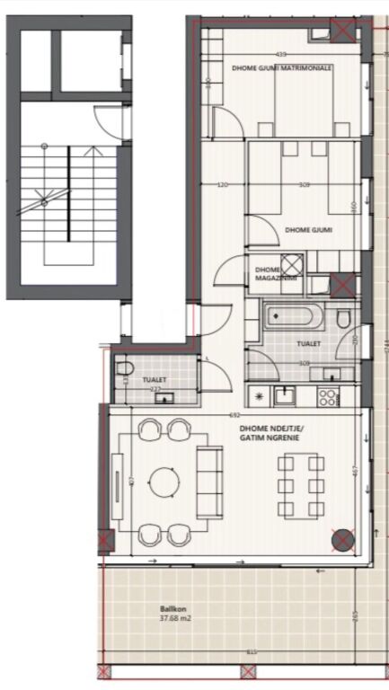 Apartament 2+1 per shitje tek Residenca Vlora Marina ne Vlore.
