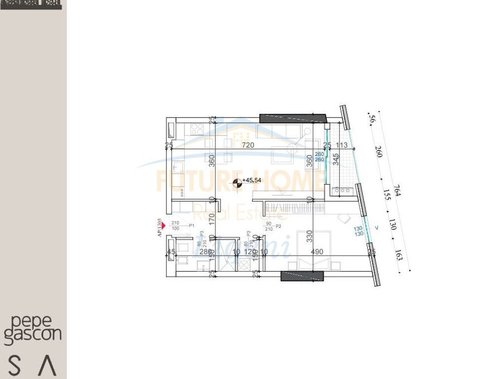 Shitet, Apartament 1+1, Shqiponja Square, Tiranë
