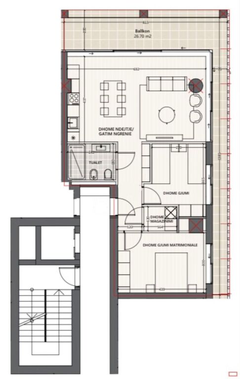 2+1 apartment for sale at Residenca Vlora Marina in Vlore.