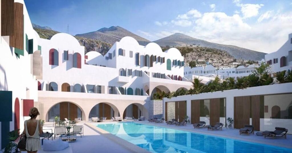 Appartamento 1+1 in vendita al Complesso Santorini 1, Dhermi, Palase, Vlore, Himare, Sarande, Drimadhe, Drymades.