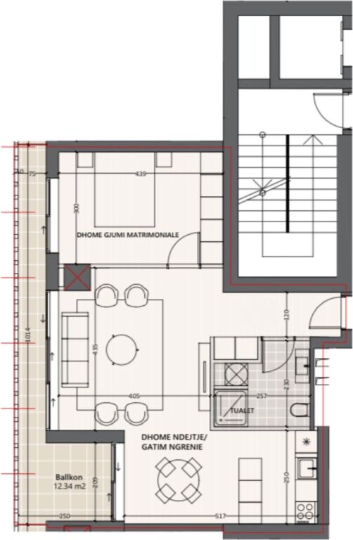 Apartament 1+1 per shitje tek Residenca Vlora Marina ne Vlore.