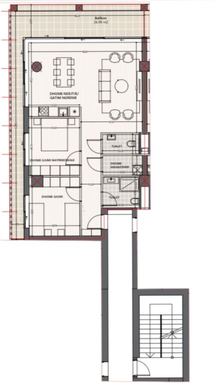 Apartament 2+1 per shitje tek Residenca Vlora Marina ne Vlore.
