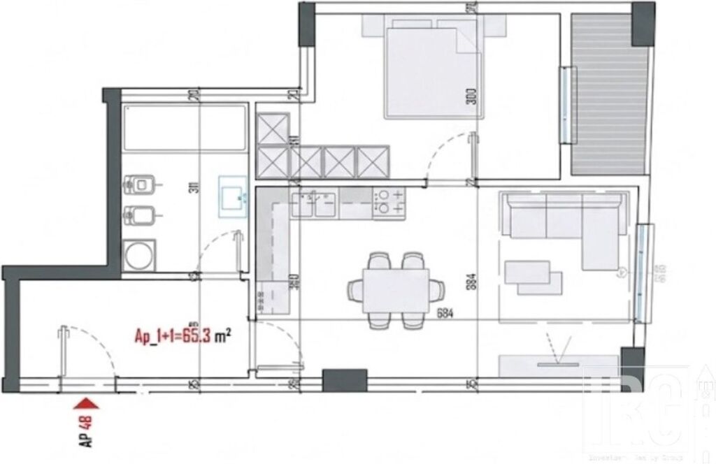 OKAZION! Apartament 1+1 për Shitje te "Rezidenca Shehu", Paskuqan