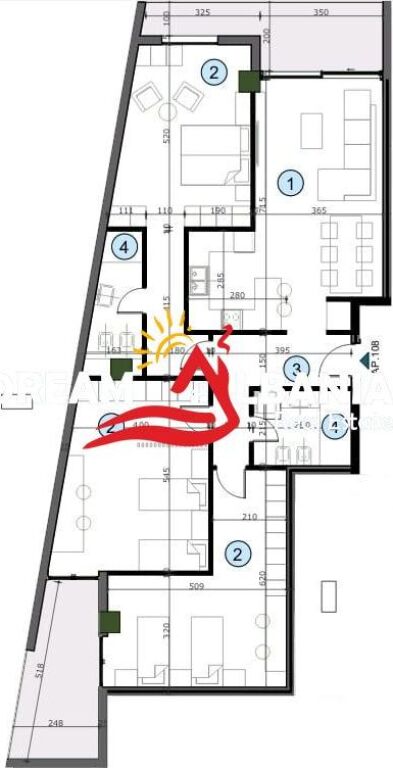 Shitet apartament 3+1+2 ne zonen e Mezezes prane Rruges Jorgji Kushi (ID 4131511)
