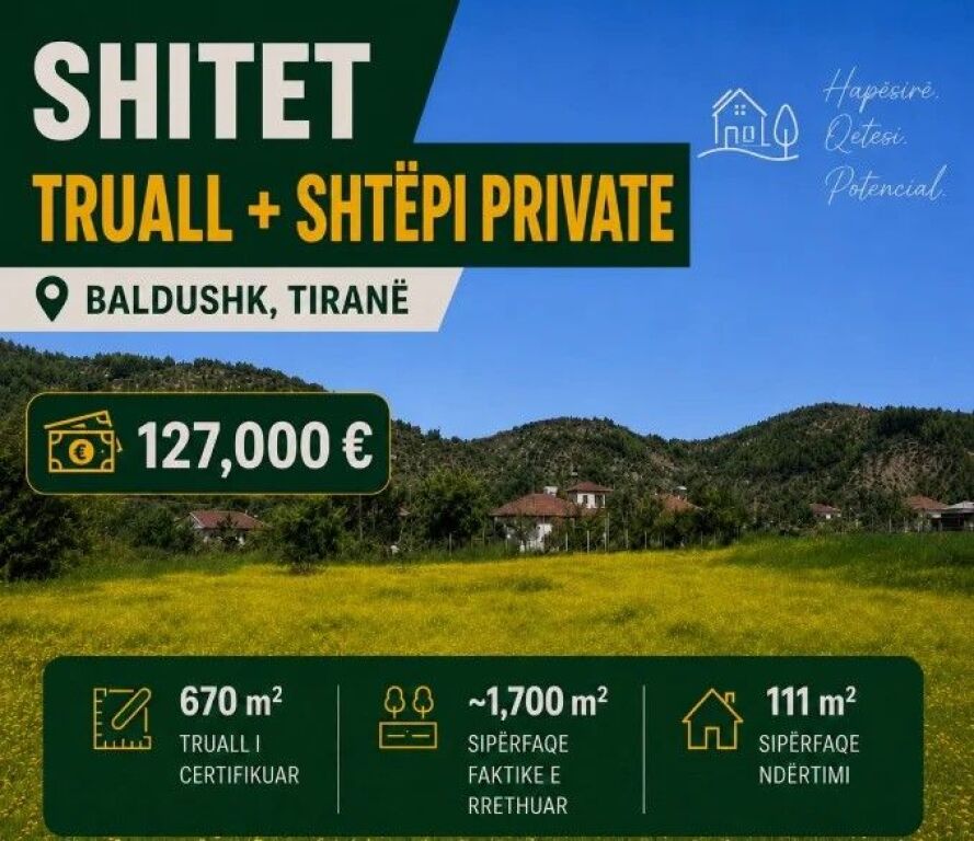 Casa privata + terreno in vendita a Baldushk .
