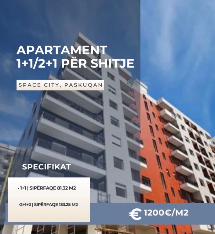 Shitet apartament 1+1 ne Paskuqan