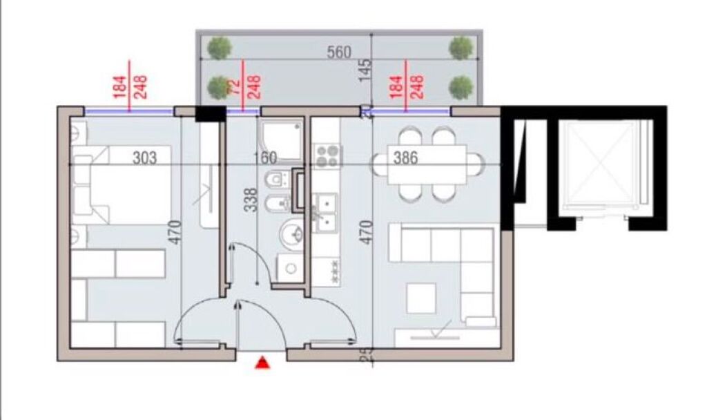 🏡 Apartament 1+1 për Shitje – Tirana Cielo Residence Teg