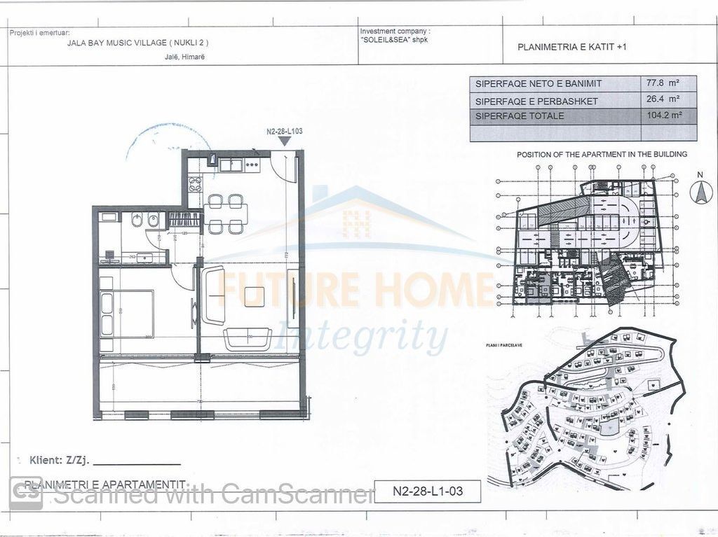 In vendita, Appartamento 1+1+Posto Auto, Complesso Folie Village, Jale.