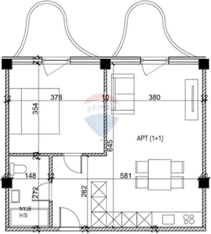 APARTAMENTE 1+1 PER SHITJE NE SHENGJIN